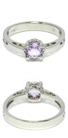 アメジスト ボリュームプラチナコート シルバーリング 9.5〜14号/レディースリング/Amethyst LadiesLady's Ring/女性用指輪(ゆびわ)/パワーストーン/天然石|レディースア