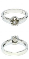 スモーキークォーツ ボリュームプラチナコート シルバーリング 9〜14号/レディースリング/Smorkyquartz LadiesLady's Ring/女性用指輪(ゆびわ)/パワーストーン/天然石|