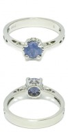 タンザナイト ボリュームプラチナコート シルバーリング 5〜14号/レディースリング/Tanzanite LadiesLady's Ring/女性用指輪(ゆびわ)/パワーストーン/天然石|レディースア