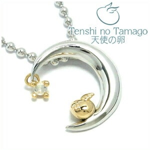 天使の卵 6月 誕生石 ブルームーンストーン ムーンシルバーネックレス