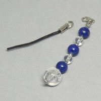 ◆風水・四神獣手彫り水晶 天然石ストラップ◆ 水晶・ラピスラズリ|天然石・パワーストーン