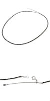 ☆送料無料☆ ブラックダイヤモンド シルバー ネックレス アジャスター付きメンズネックレス Mens Necklace 男性用 ダイヤ 首輪 シルバー925 ブラックダイヤモンド|メンズアクセサリー