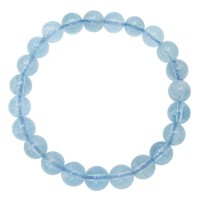 ★ 送料無料 ★ 8mm 17cm ブルートパーズ ブレスレット (レディースMサイズ) 天然石 パワーストーン パワ-スト-ン トパーズ ブレスレッド 11月 誕生石 メンズ レディース|天然石・パ