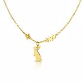 ≪SERASTINY / セラスティニー≫ シルバー製　-蝶うさぎ-/ネックレスYG