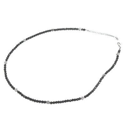 ≪アルテミスクラシック≫トレサリーブラックスピネルネックレス