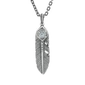 販売終了≪アルテミスクラシック≫イカロスフェザーペンダント(スモール:クリア)/チェーン付　ACP0293