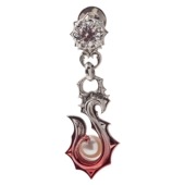 ≪Artemis Kings/アルテミスキングス≫赤彩フィッシュフックピアス AKE0121