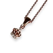 ≪FatimaDesign/ファティマデザイン≫クラウン・チャームPKペンダント (チェーン付)