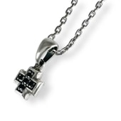 ≪FatimaDesign/ファティマデザイン≫セイントクロス・チャームペンダントBK (チェーン付)