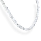 ≪FatimaDesign/ファティマデザイン≫ストーンネックレス・ハウライト(スクエア)