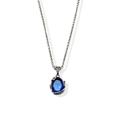 ≪FatimaDesign/ファティマデザイン≫サン・シュエール　オーブペンダント BLUE/チェーン付