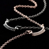 ≪FatimaDesign/ファティマデザイン≫ペアセット販売/サン・シュエール　ネックレス/ブラック&ピンクゴールド