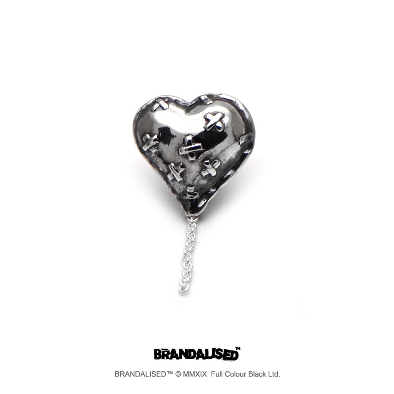 販売終了≪cooldust×BRANDALISED?公式コラボアクセサリー≫バンクシー バンデージドハートピアス Banksy Bandaged Heart Pierce/BBF-003E