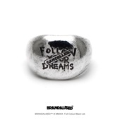 販売終了≪cooldust×BRANDALISED公式コラボアクセサリー≫バンクシーフォローユアドリームズ シルバーリング  Banksy Follow Your Dreams Ring/BBF-001R