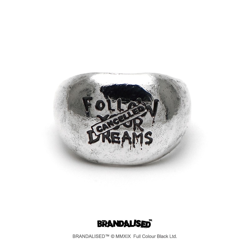 販売終了≪cooldust×BRANDALISED公式コラボアクセサリー≫バンクシーフォローユアドリームズ シルバーリング  Banksy Follow Your Dreams Ring/BBF-001R