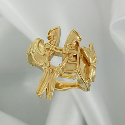 販売終了≪FatimaDesign≫『艶漢』百合白リング/K10