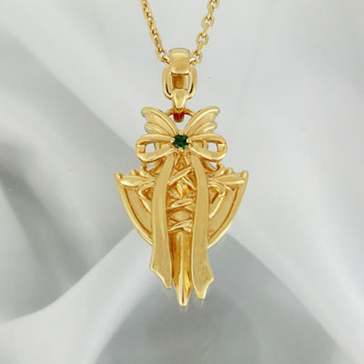 販売終了≪FatimaDesign≫『艶漢』紅牡丹ペンダント/K10