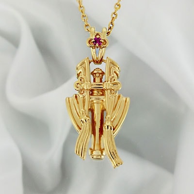 販売終了≪FatimaDesign≫『艶漢』百合白ペンダント/K10