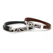 ≪DAgDART/ダグダート≫【ペア】アラベスク ストーン×レザー×シルバーペアブレスレット /DB-126+127