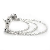 ≪DAgDART/ダグダート≫【Glass】キュービックジルコニア×シルバーロングチェーンラペルピン