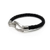 ≪DAgDART/ダグダート≫ホースシュー レザー×シルバーブレスレット