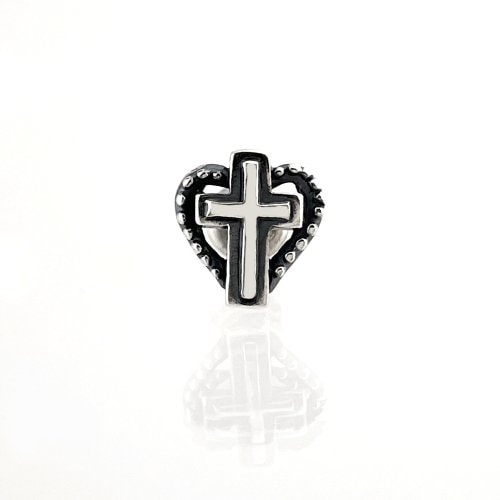 ≪Beautesque/ビュウテスク≫Cross Heart/シルバーピアス