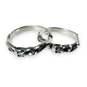 販売終了≪PennyBlack/ペニーブラック≫【ペア】スカル シルバーペアリング 