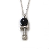 ≪PennyBlack/ペニーブラック≫けん玉モチーフ オニキス×シルバーペンダント