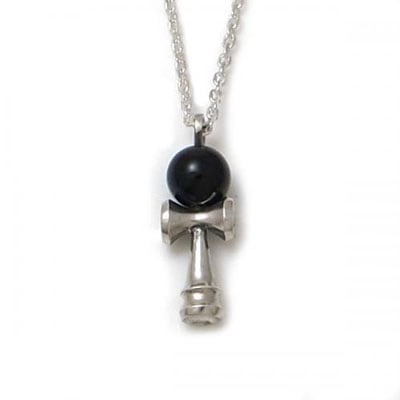 ≪PennyBlack/ペニーブラック≫けん玉モチーフ オニキス×シルバーペンダント