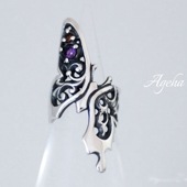 ≪Ageha≫唐草模様のアゲハのイヤーカフス(ネイルリング)　