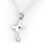 ≪Ageha≫蝶とストーンのペンダントトップ