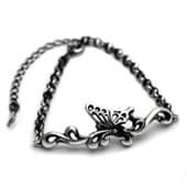 ≪Ageha≫植物と蝶のブレスレット　