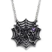 ≪Ageha≫蜘蛛の巣と蝶のペンダント(チェーン付き)