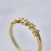 ≪Crescent Luna/クレセントルナ≫ METEORITO RING /メテオリトリング  GOLD