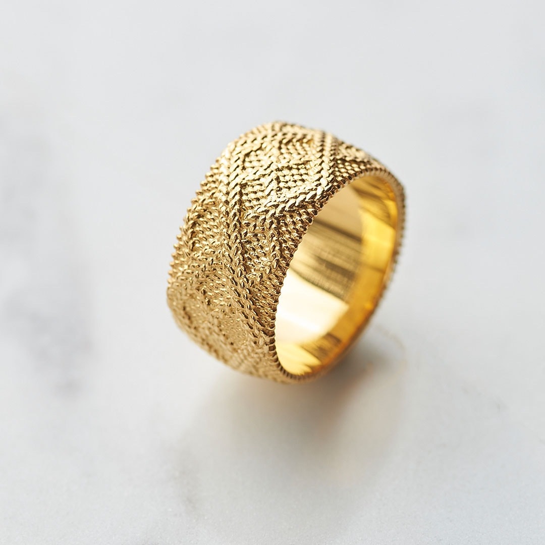 ≪Crescent Luna/クレセントルナ≫ TEXTIL RING /テキスタイルリング GOLD