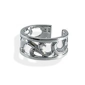 ≪AQUA SILVER/アクアシルバー≫透かしアラベスク イヤーカフ 