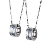 ≪white clover/ホワイトクローバー≫ペアネックレス ステンレス