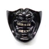 ≪Lacquersmith LYNX≫ピンブローチ「阿」menpo pin (黒漆塗り)