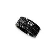 ≪DEAL TEARS/ディールティアーズ≫ワイドグリッドローズリングBK