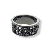 ≪DEAL TEARS/ディールティアーズ≫ワイドグリッドローズリングBK