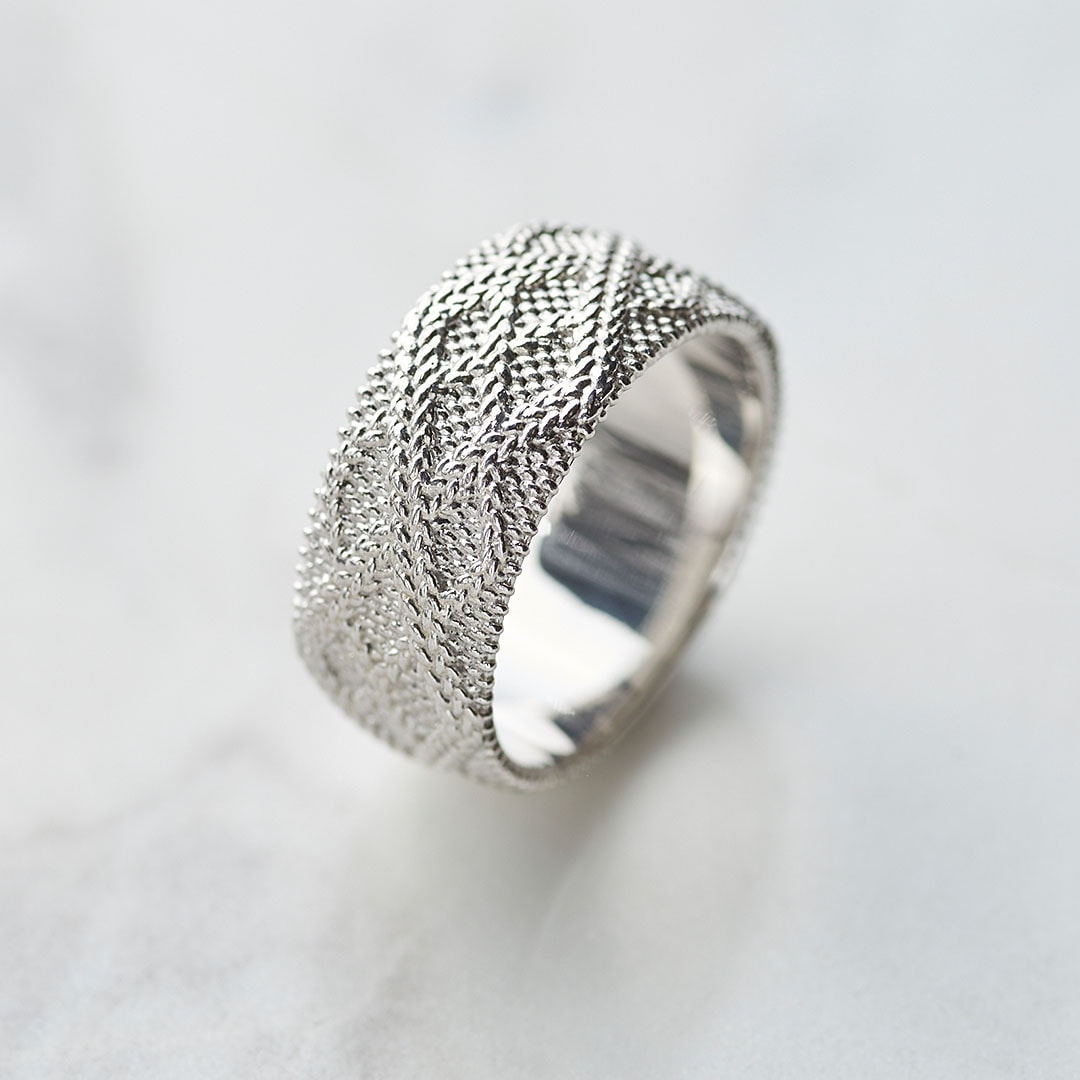 ≪Crescent Luna/クレセントルナ≫ TEXTIL RING /テキスタイルリング SILVER