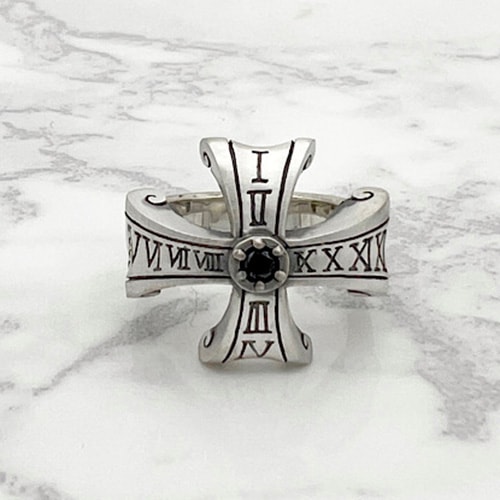 ≪Mad Graffiti/マッドグラフィティ≫アブソリュート クロス”M”リング ブラック 