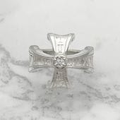 ≪Mad Graffiti/マッドグラフィティ≫アブソリュート クロス”M”リング ホワイト