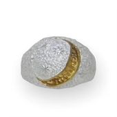 ≪smile_mammy/スマイルマミー≫ crescent moon smile ring_1 white Ver./  s_m-R.40