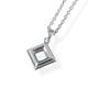 ≪DAgDART/ダグダート≫【Glass】スクエア シルバーペアペンダント 