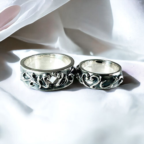 ≪DAgDART/ダグダート≫【ペア】ハート シルバーペアリング /刻印可能