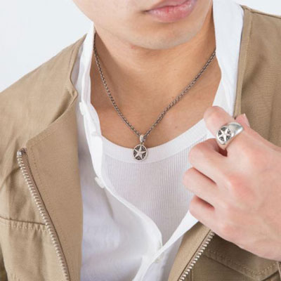 ≪DAgDART/ダグダート≫【ONE STAR】スター シルバーペンダント /DT-404　チェーン付き