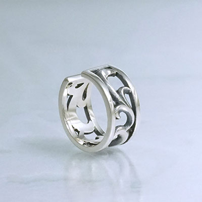 ≪AQUA SILVER/アクアシルバー≫透かしアラベスク イヤーカフ 