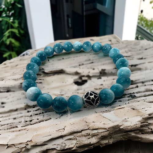 ≪Artemis Classic/アルテミスクラシック≫海色水晶数珠ブレスレット8mm　ACB0112