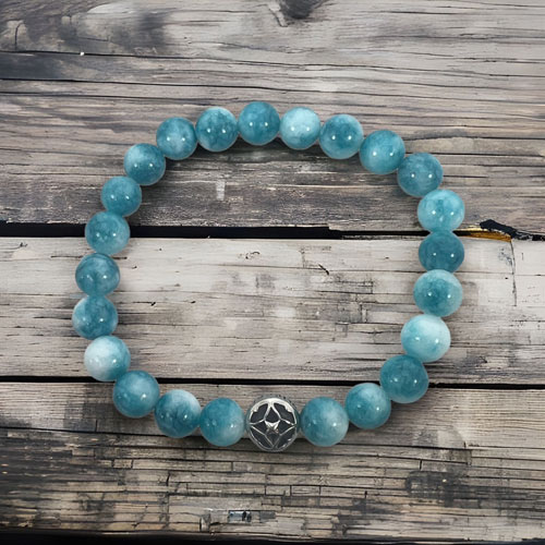 ≪Artemis Classic/アルテミスクラシック≫海色水晶数珠ブレスレット8mm　ACB0112